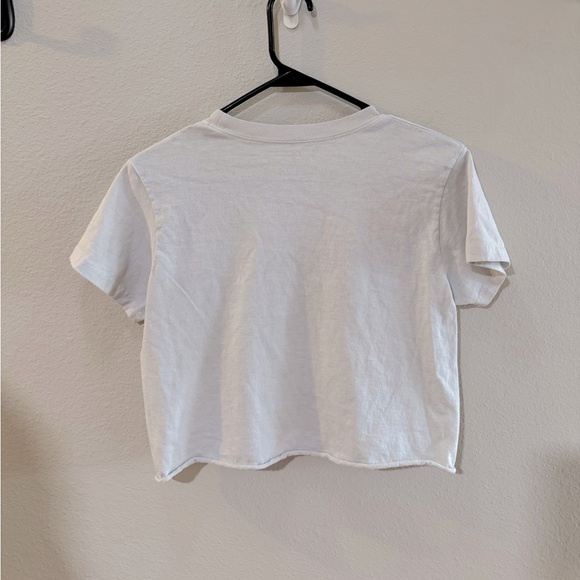 Brandy Melville John Galt graphic band tee crop top; size medium - Picture 2 of 3